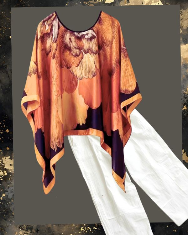 Ginkgo Biloba Print Lightweight Pullover Scarf