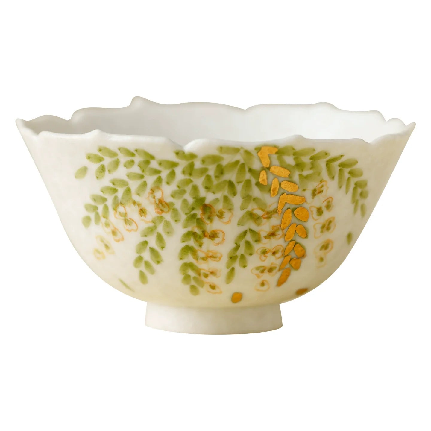 Handmade Ceramic Teacup with Green Leaf Design – 50ml Traditional Chinese Tea Cup