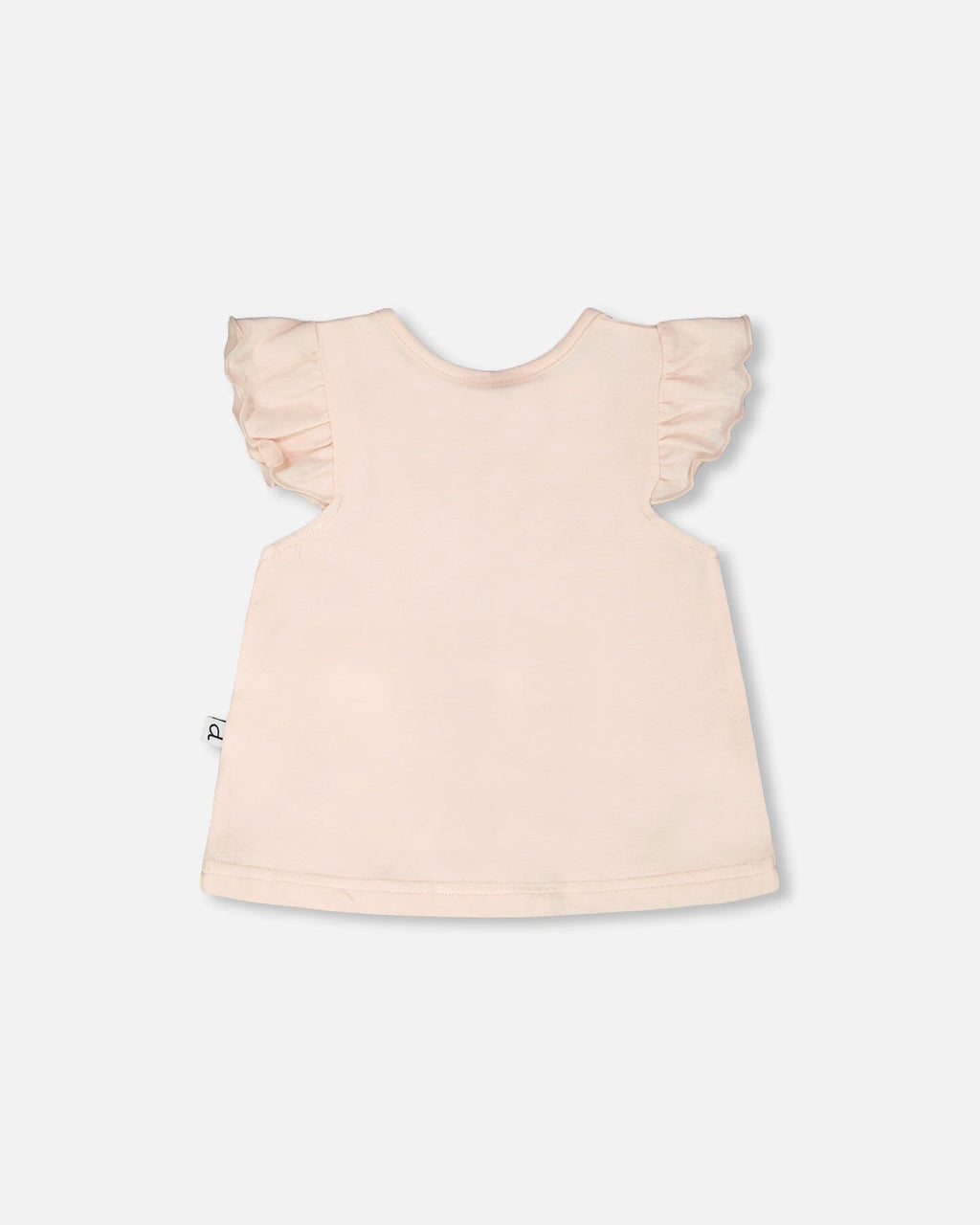 Organic Cotton Jersey Top And Short Set Peach And Peach Animal Print