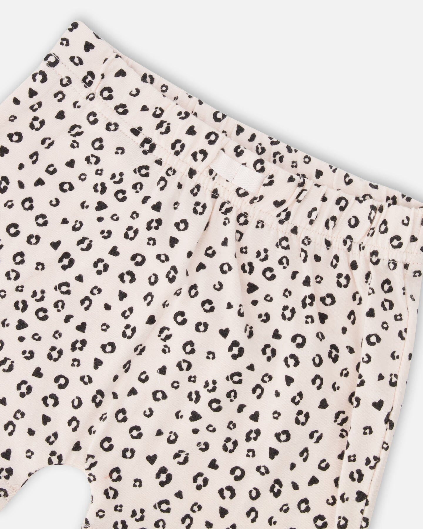 Organic Cotton Jersey Top And Short Set Peach And Peach Animal Print