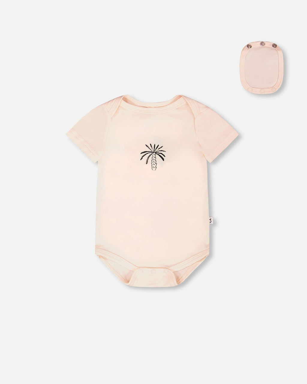 Evolutive Organic Cotton Jersey Onesie Peach