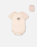 Evolutive Organic Cotton Jersey Onesie Peach