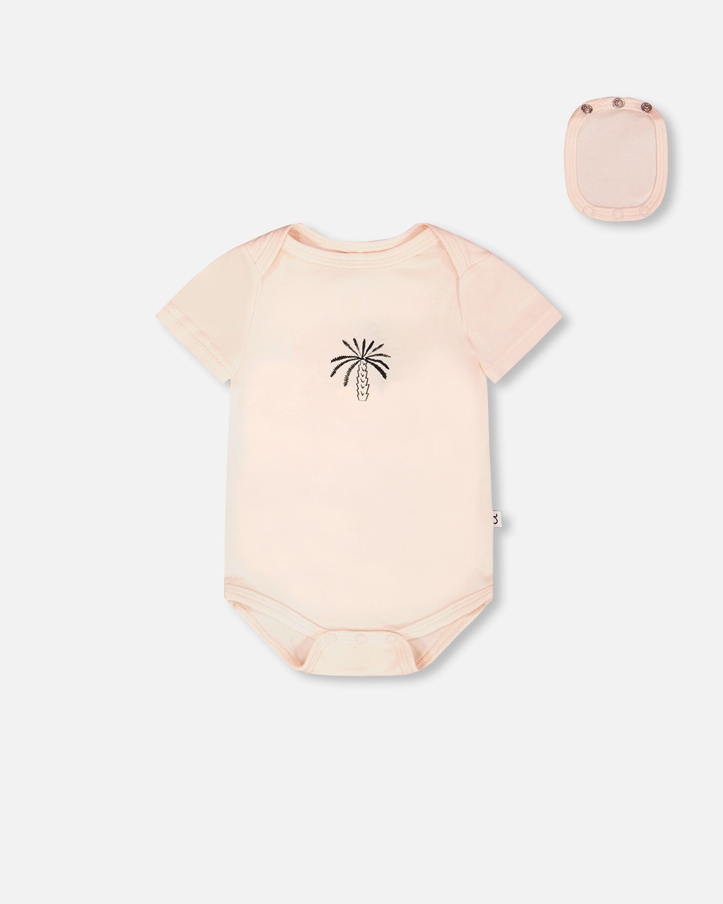 Evolutive Organic Cotton Jersey Onesie Peach