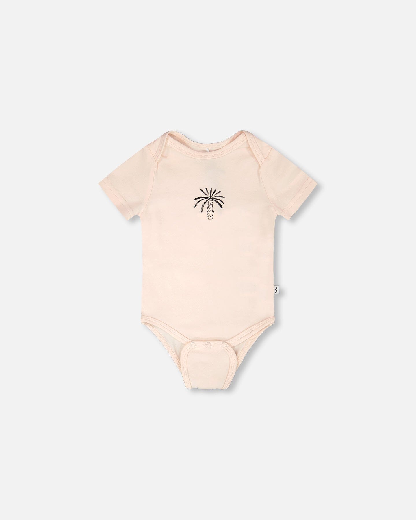 Evolutive Organic Cotton Jersey Onesie Peach
