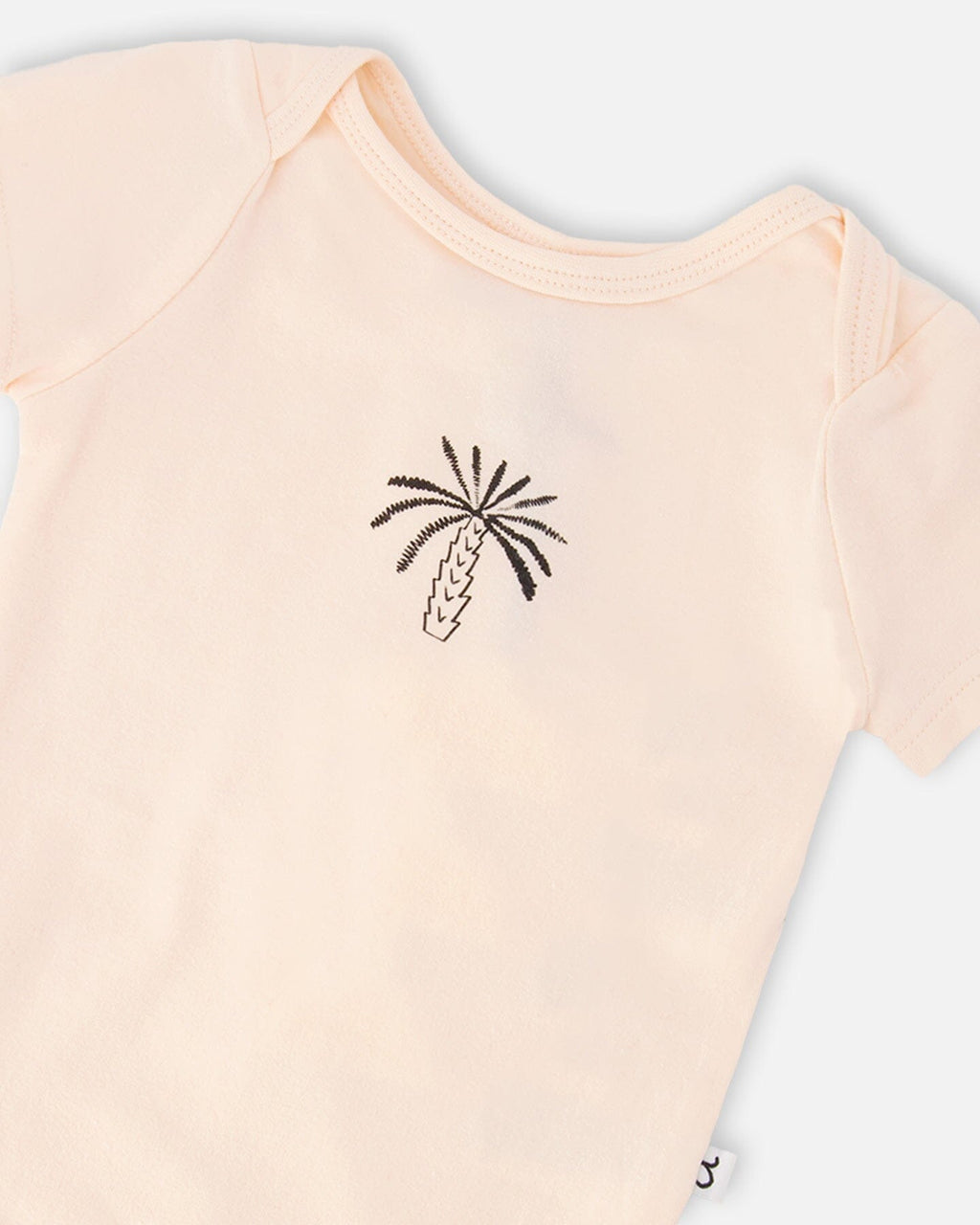 Evolutive Organic Cotton Jersey Onesie Peach