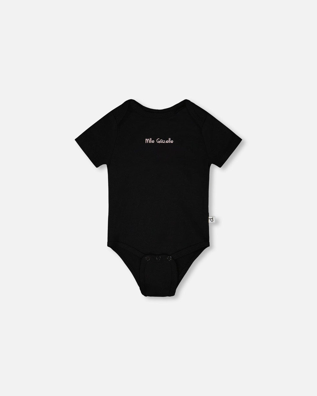 Evolutive Organic Cotton Jersey Onesie Black
