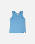 Rib Tank Top Blue