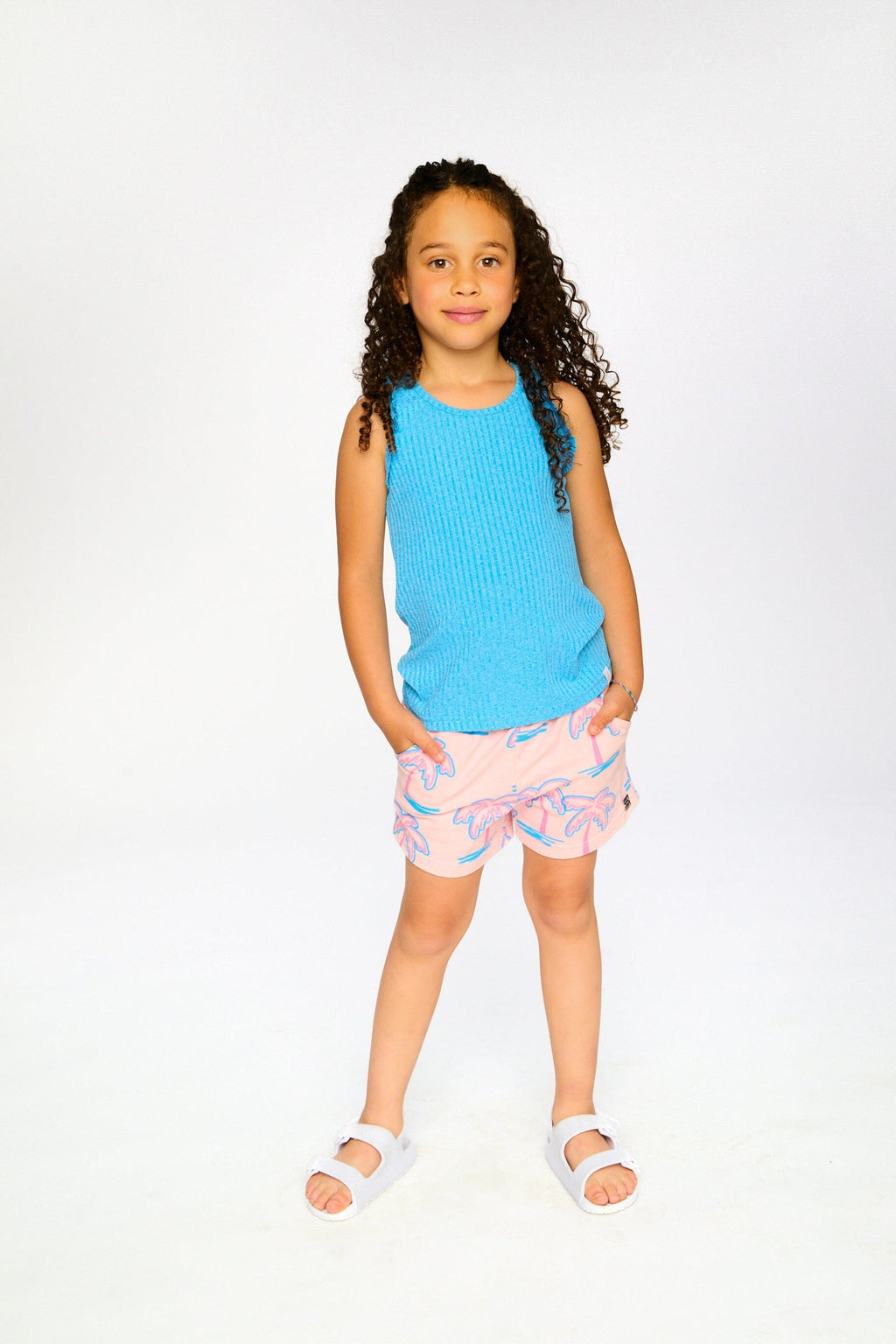 Rib Tank Top Blue