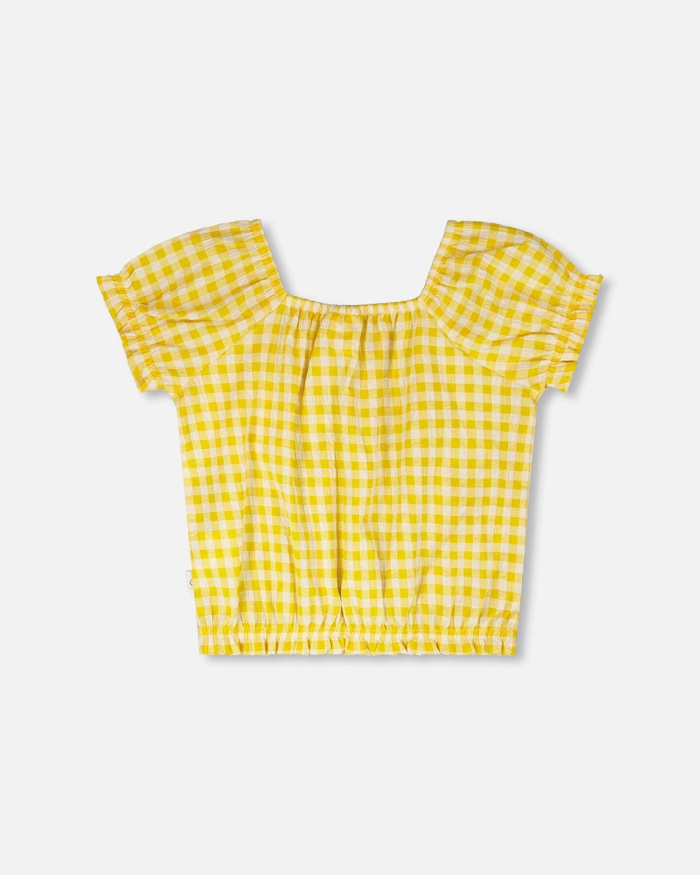 Peasant Top Yellow Gingham