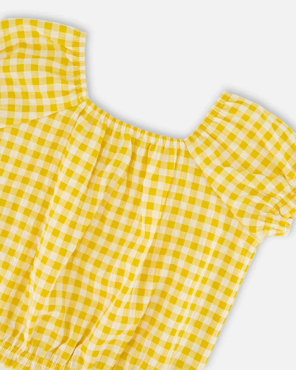 Peasant Top Yellow Gingham