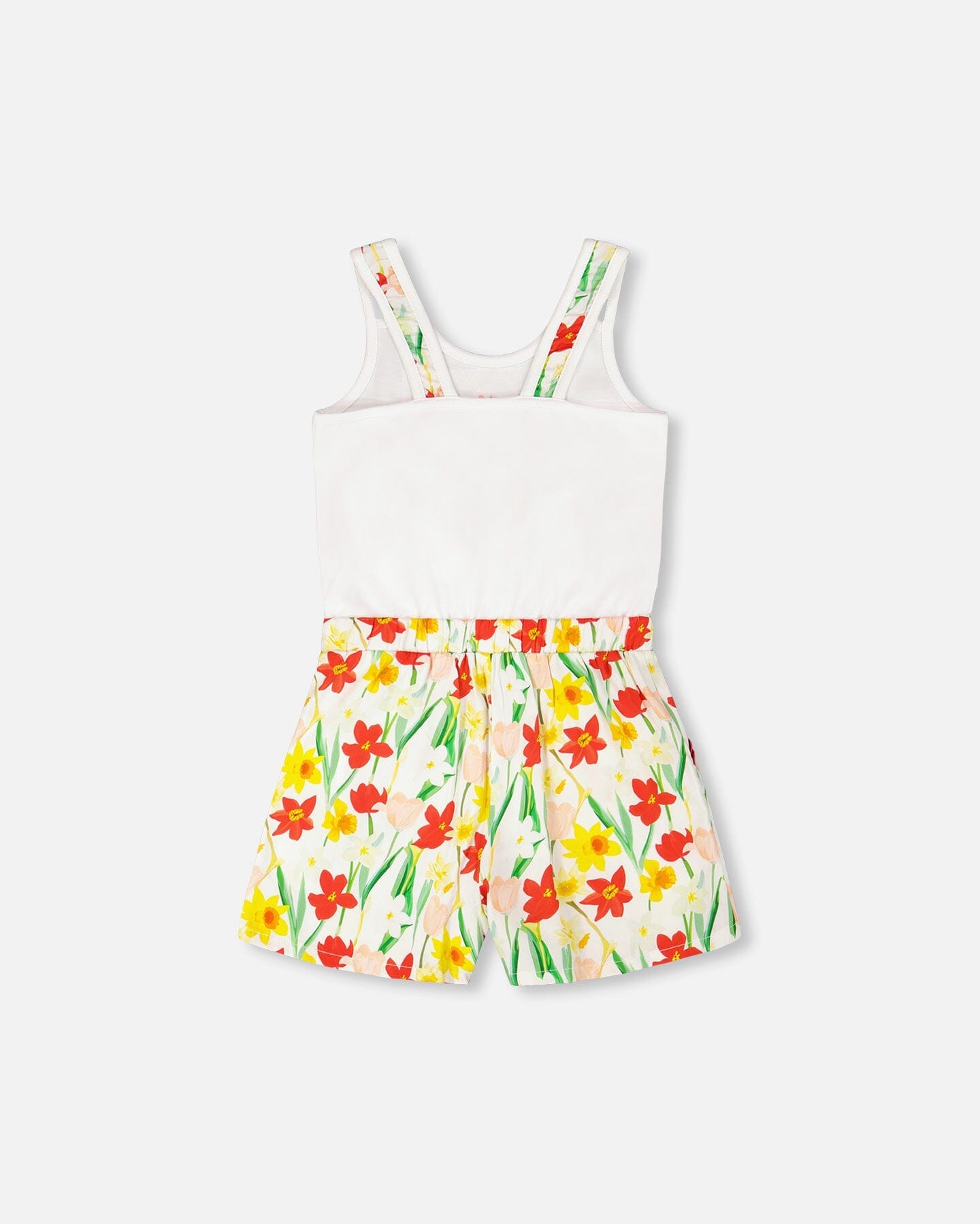 Jersey And Viscose Romper White