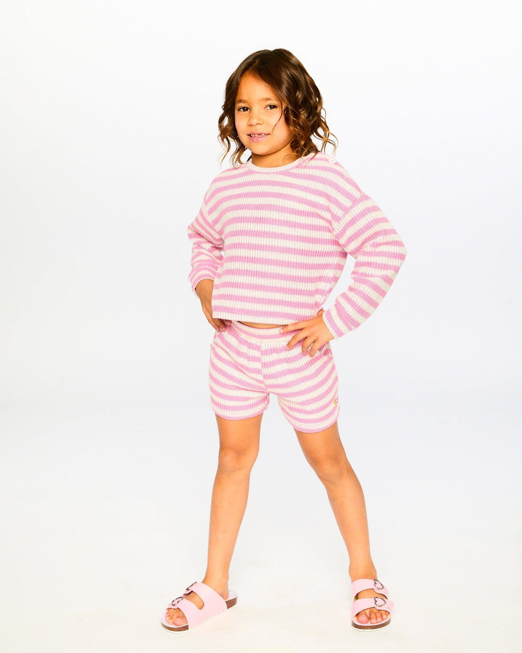 Striped Sweater Pink And White