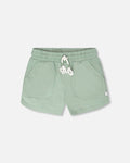 Organic Cotton Jersey Shorts Sage Green