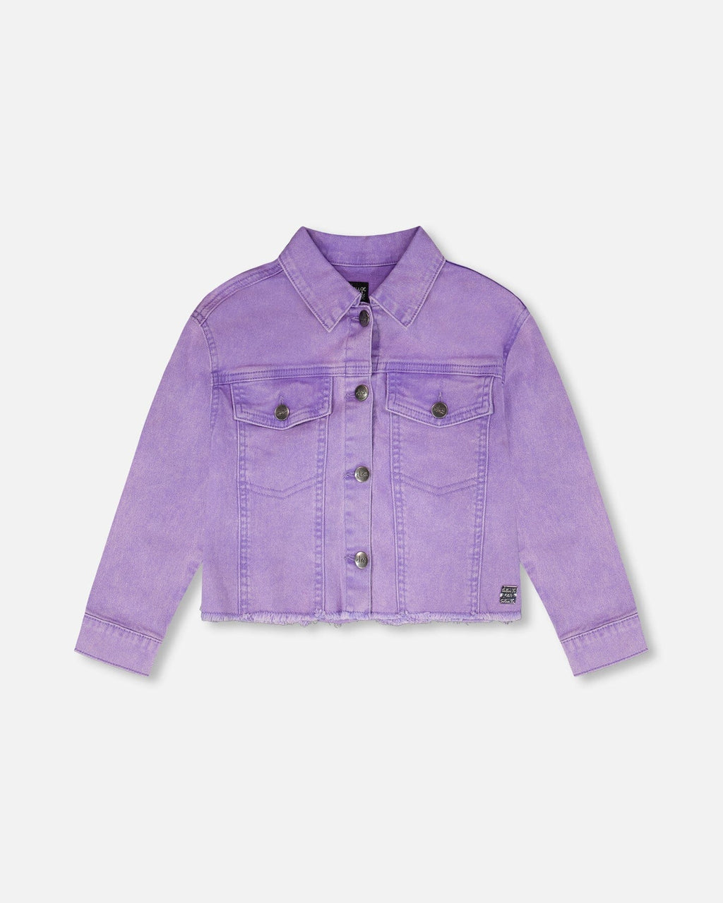 Mauve Denim Jacket With Embroidery