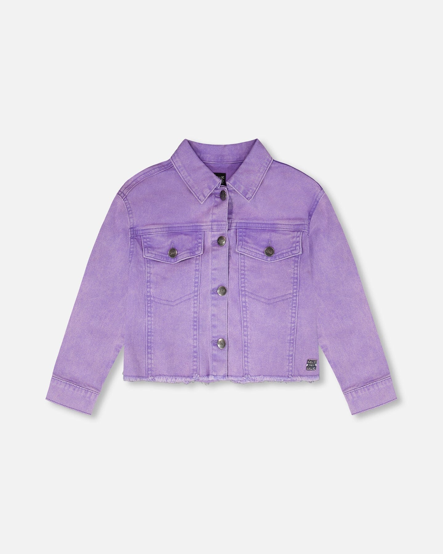 Mauve Denim Jacket With Embroidery