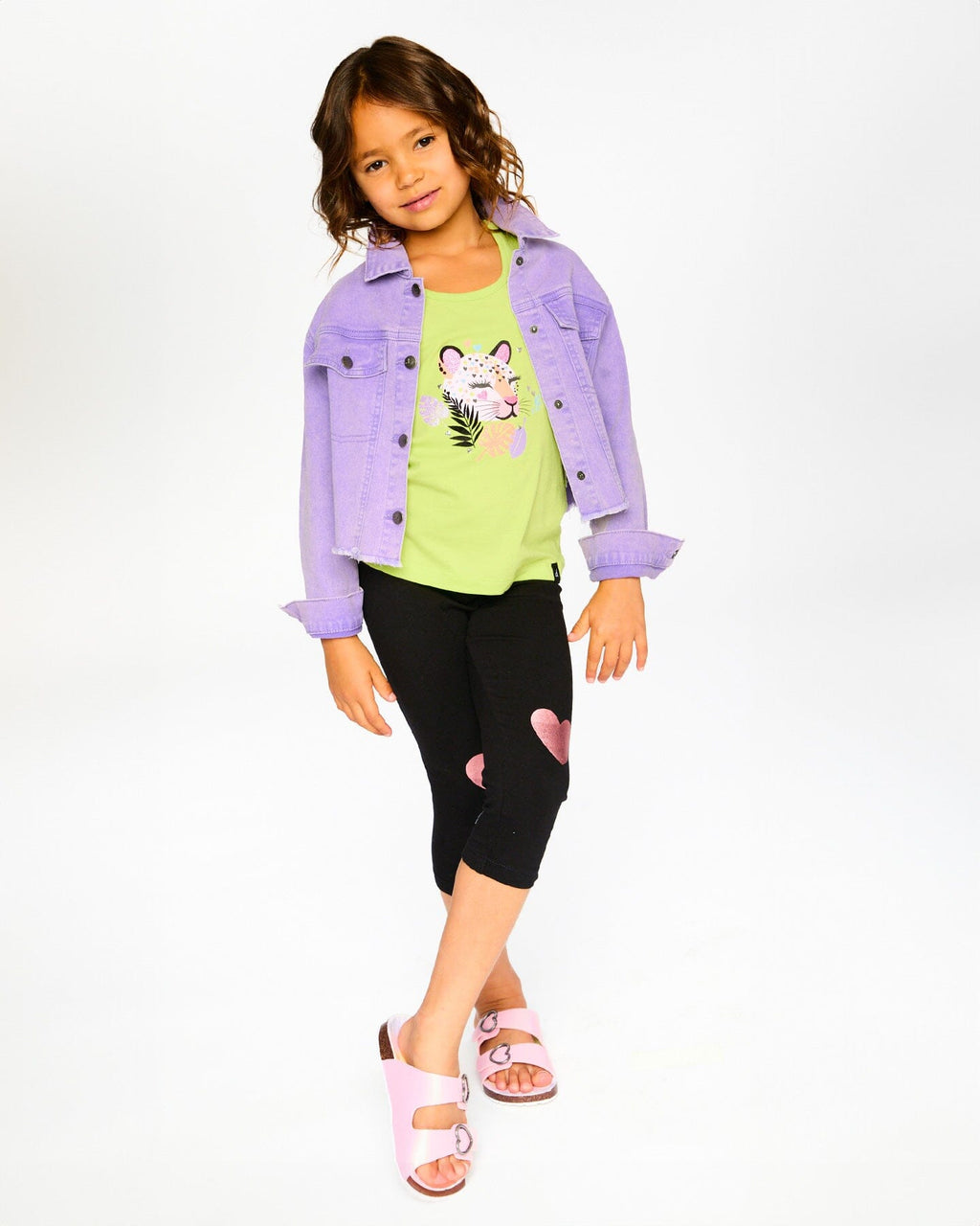 Mauve Denim Jacket With Embroidery