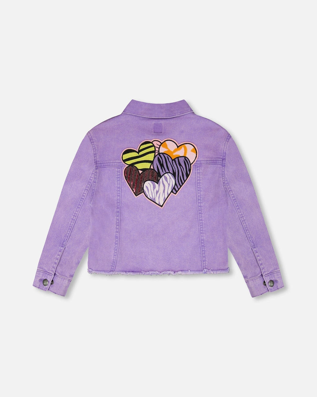 Mauve Denim Jacket With Embroidery