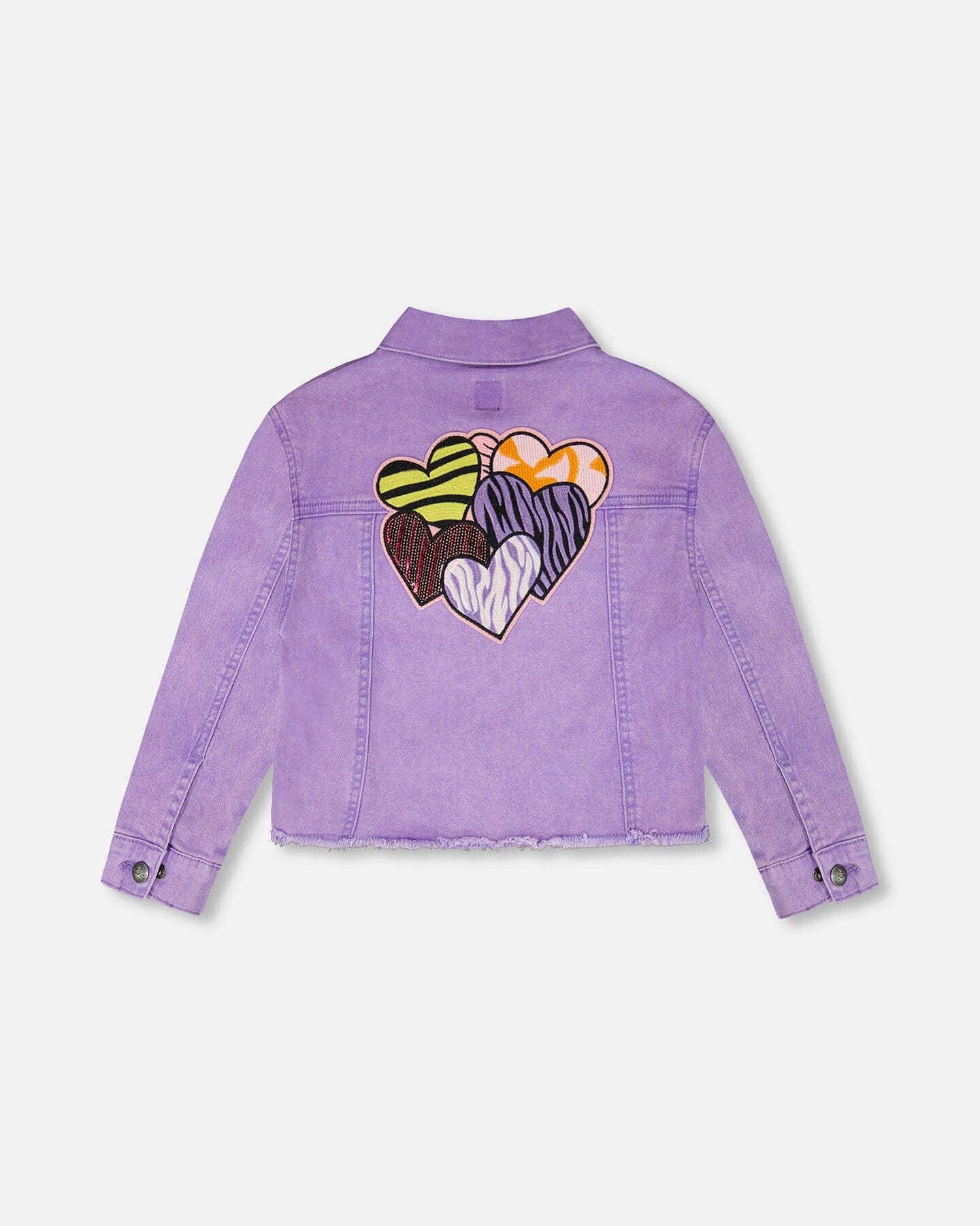 Mauve Denim Jacket With Embroidery