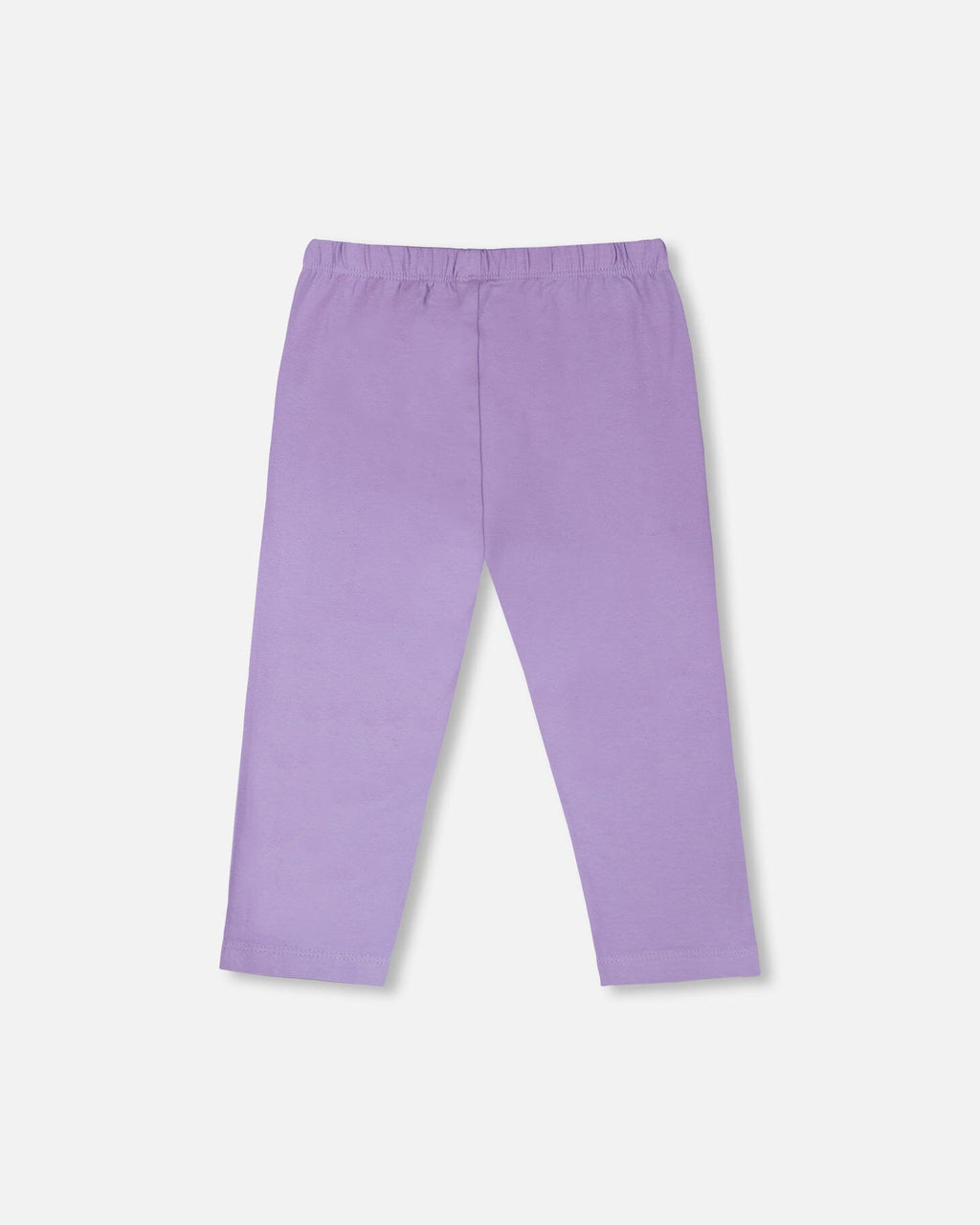 Organic Cotton Jersey Capri Mauve With Knee Screen Hearts Appliqués
