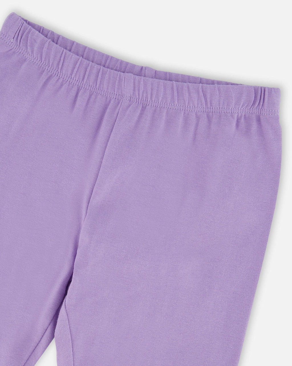 Organic Cotton Jersey Capri Mauve With Knee Screen Hearts Appliqués