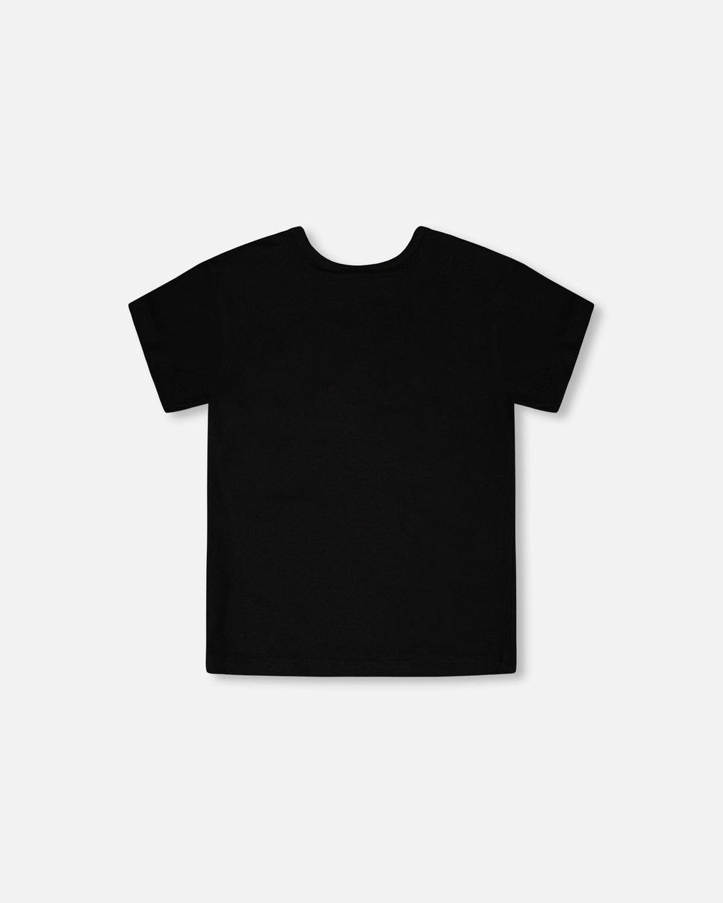 Organic Cotton Jersey T-Shirt Black With Zebra