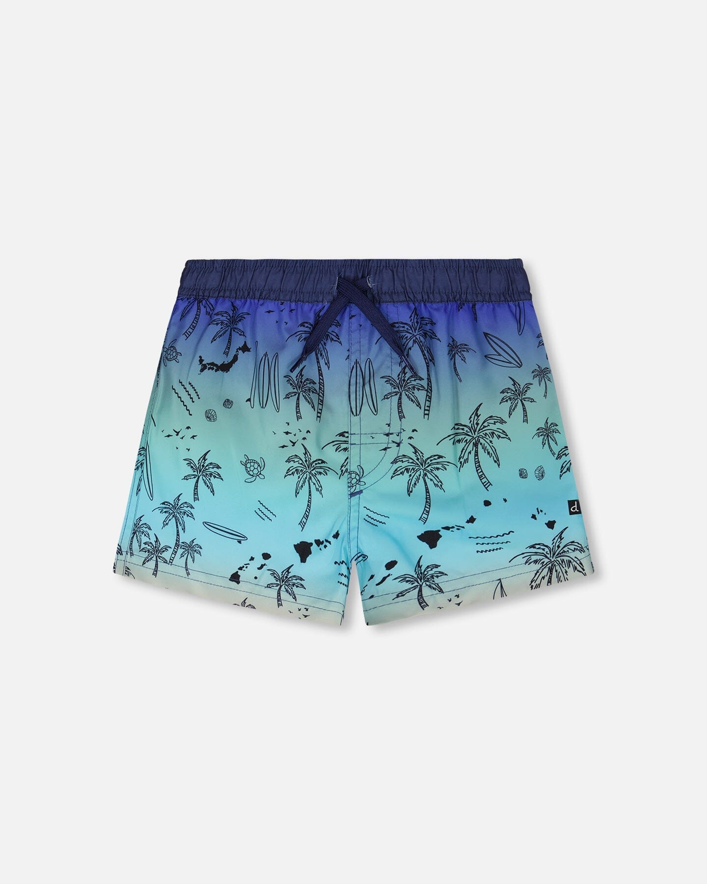 Boardshorts Blue Beach Print
