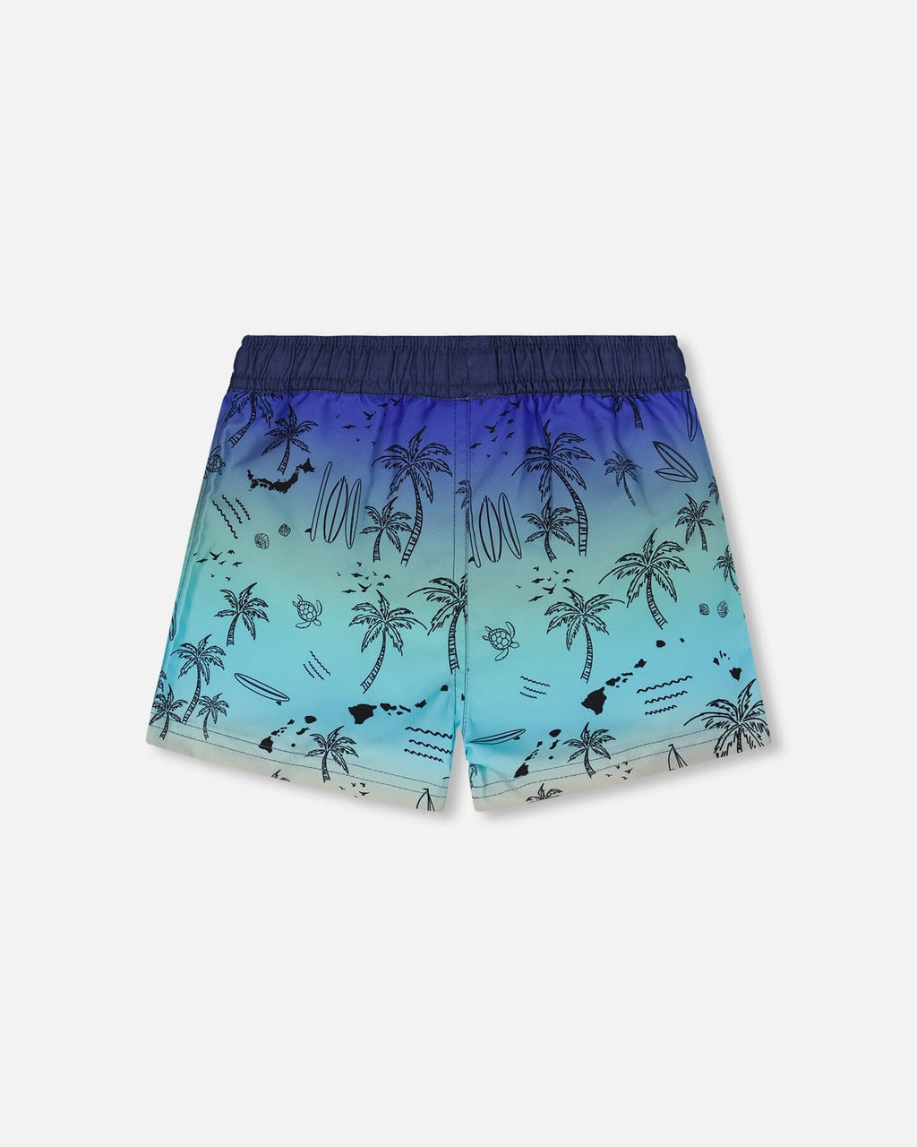 Boardshorts Blue Beach Print
