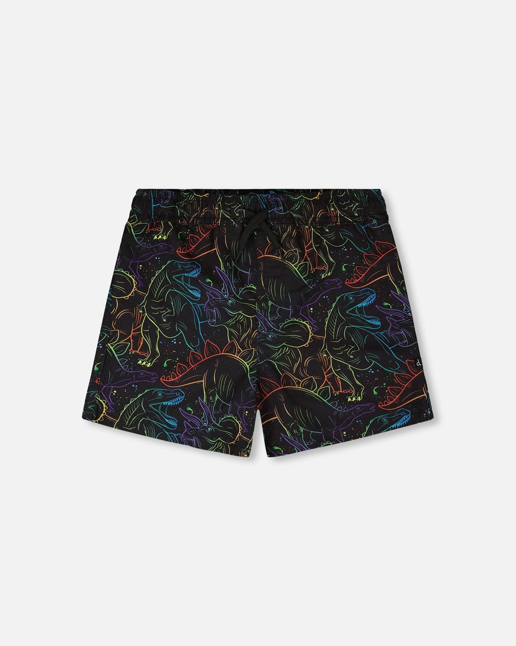 Swim Trunks Black Dinosaur Print