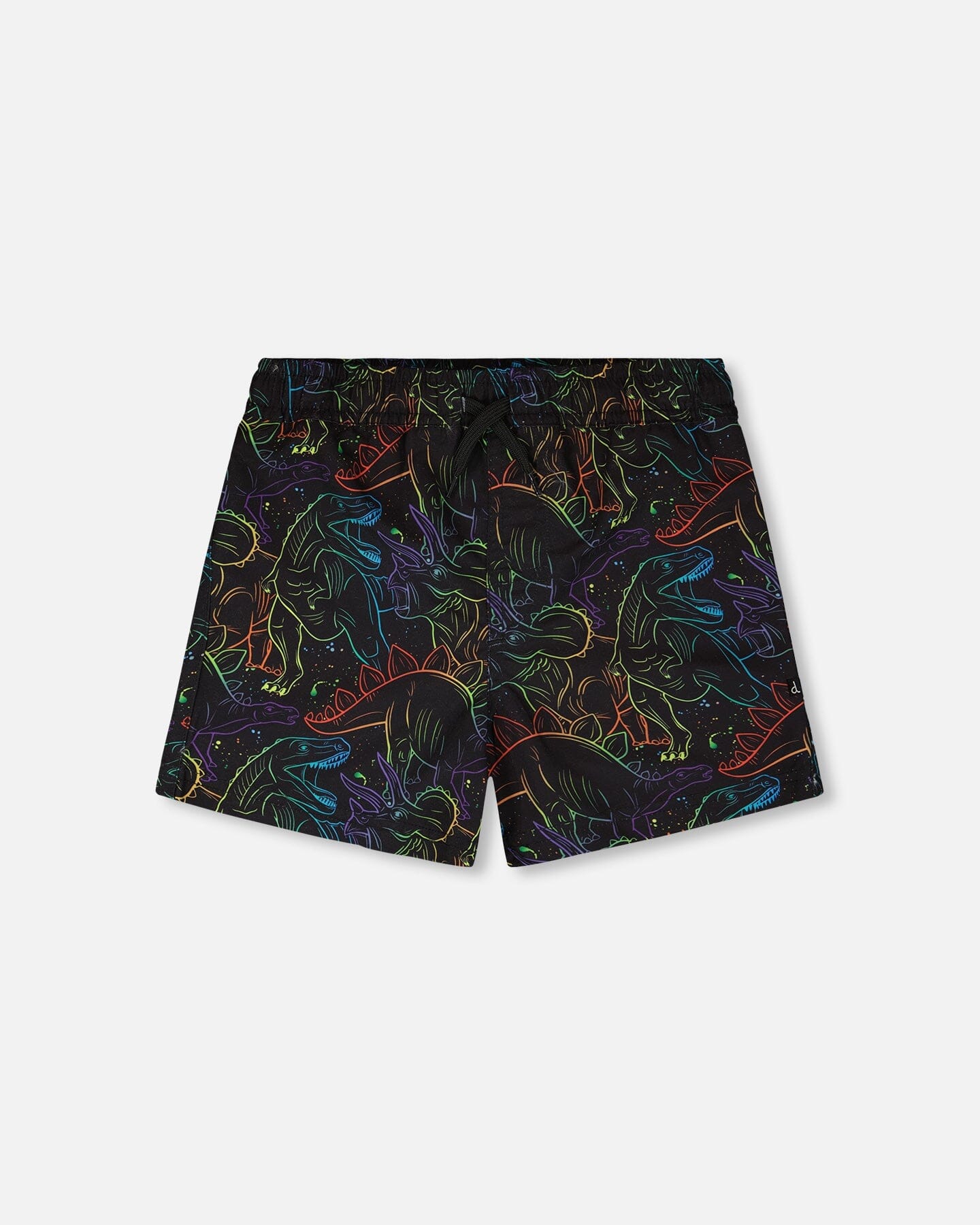 Swim Trunks Black Dinosaur Print