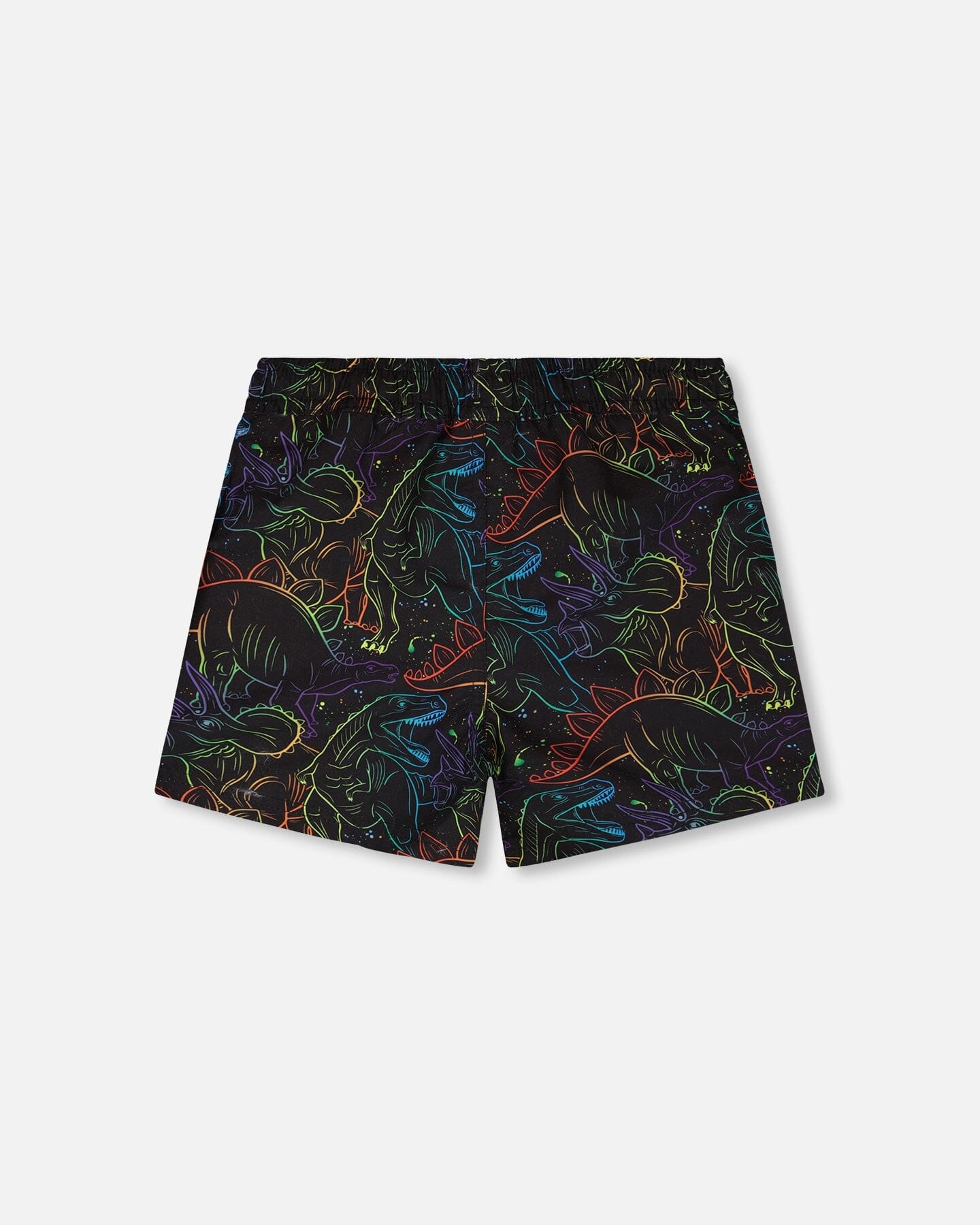 Swim Trunks Black Dinosaur Print