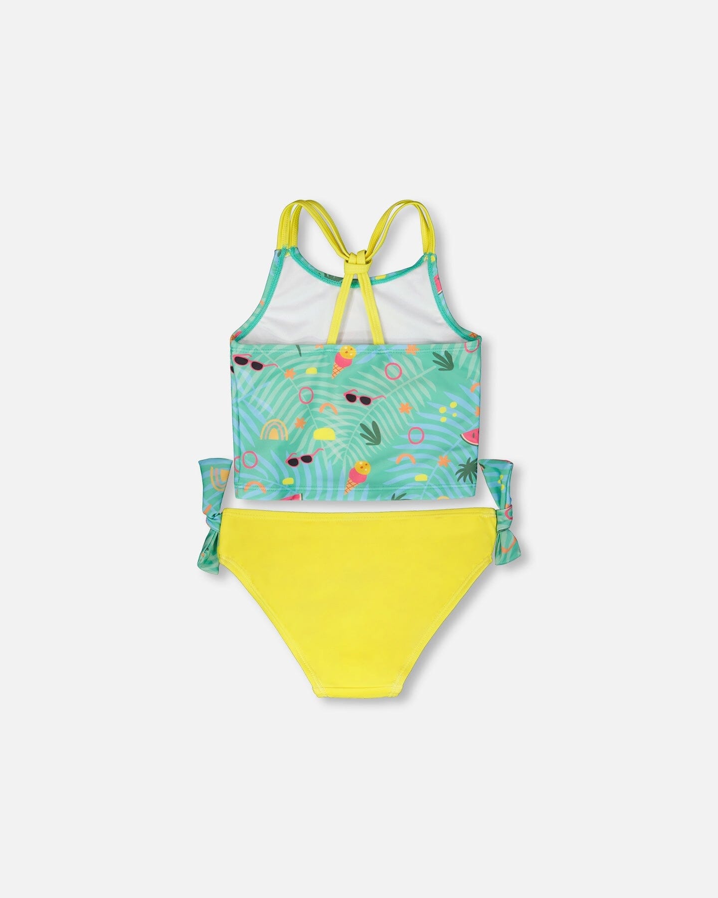 Two-Piece Swimsuit Green Beach Print