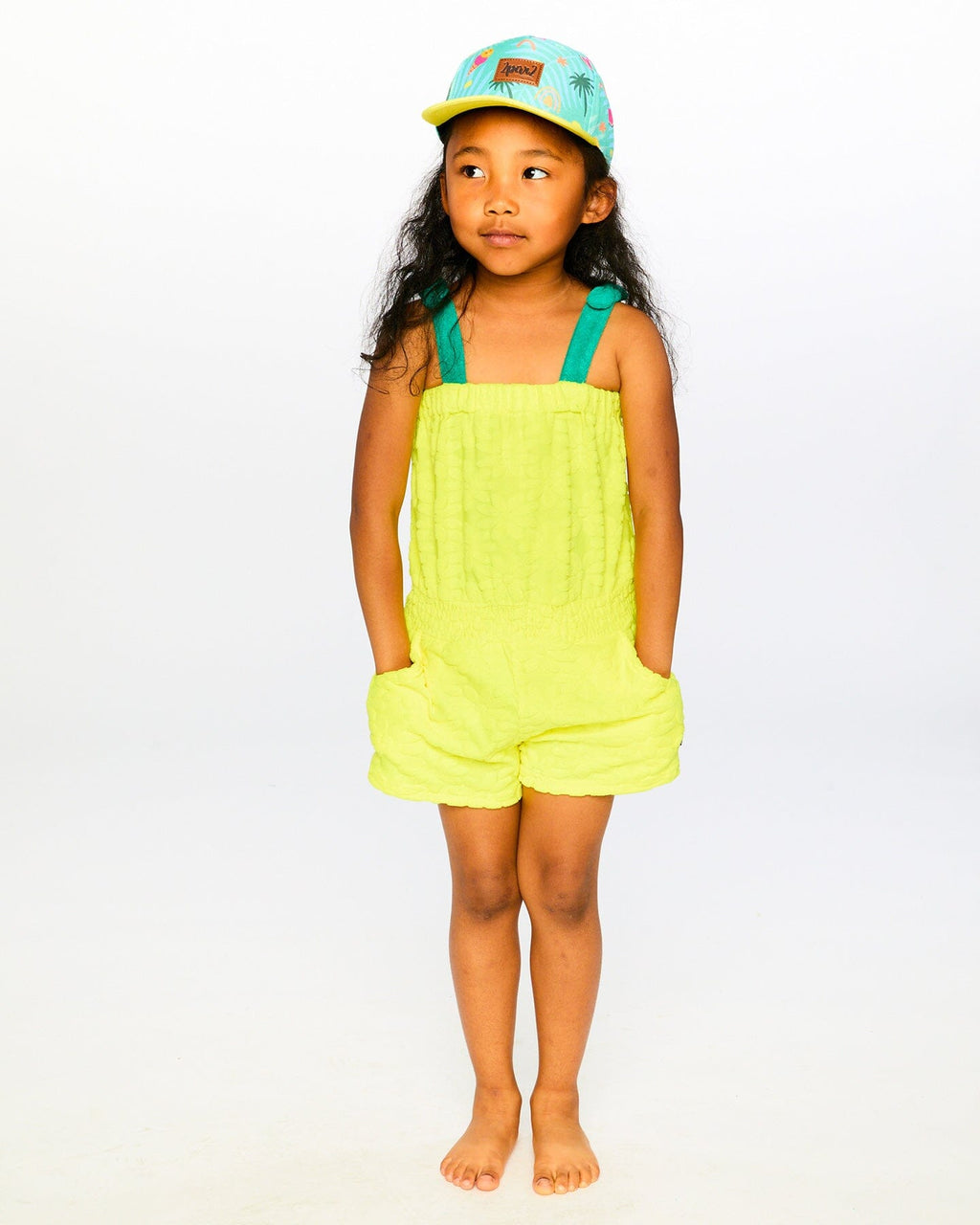 Terry Cloth Sleeveless Jumpsuit Yellow