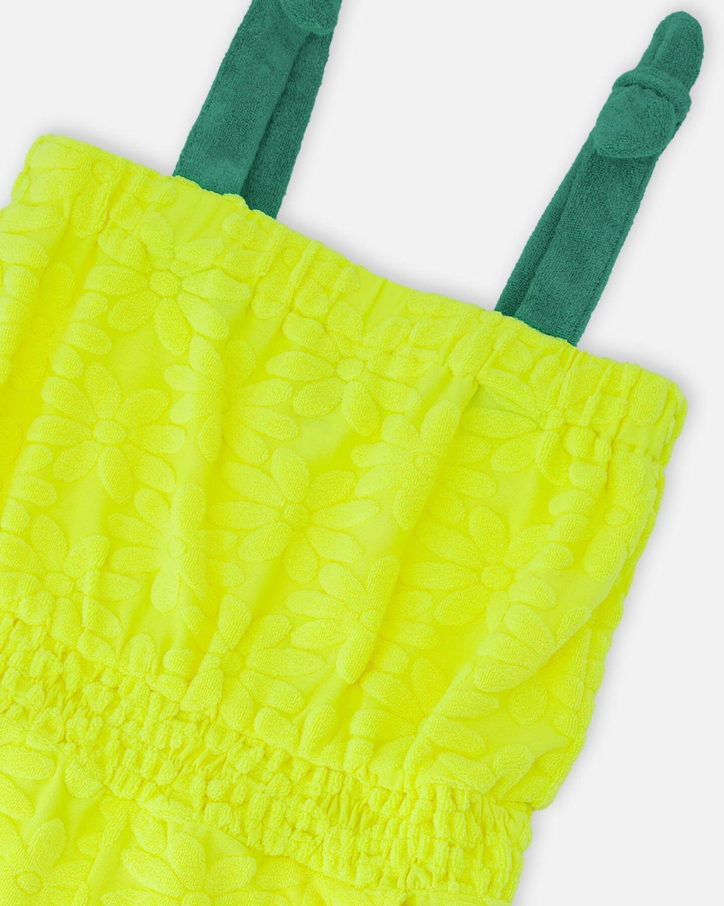 Terry Cloth Sleeveless Jumpsuit Yellow