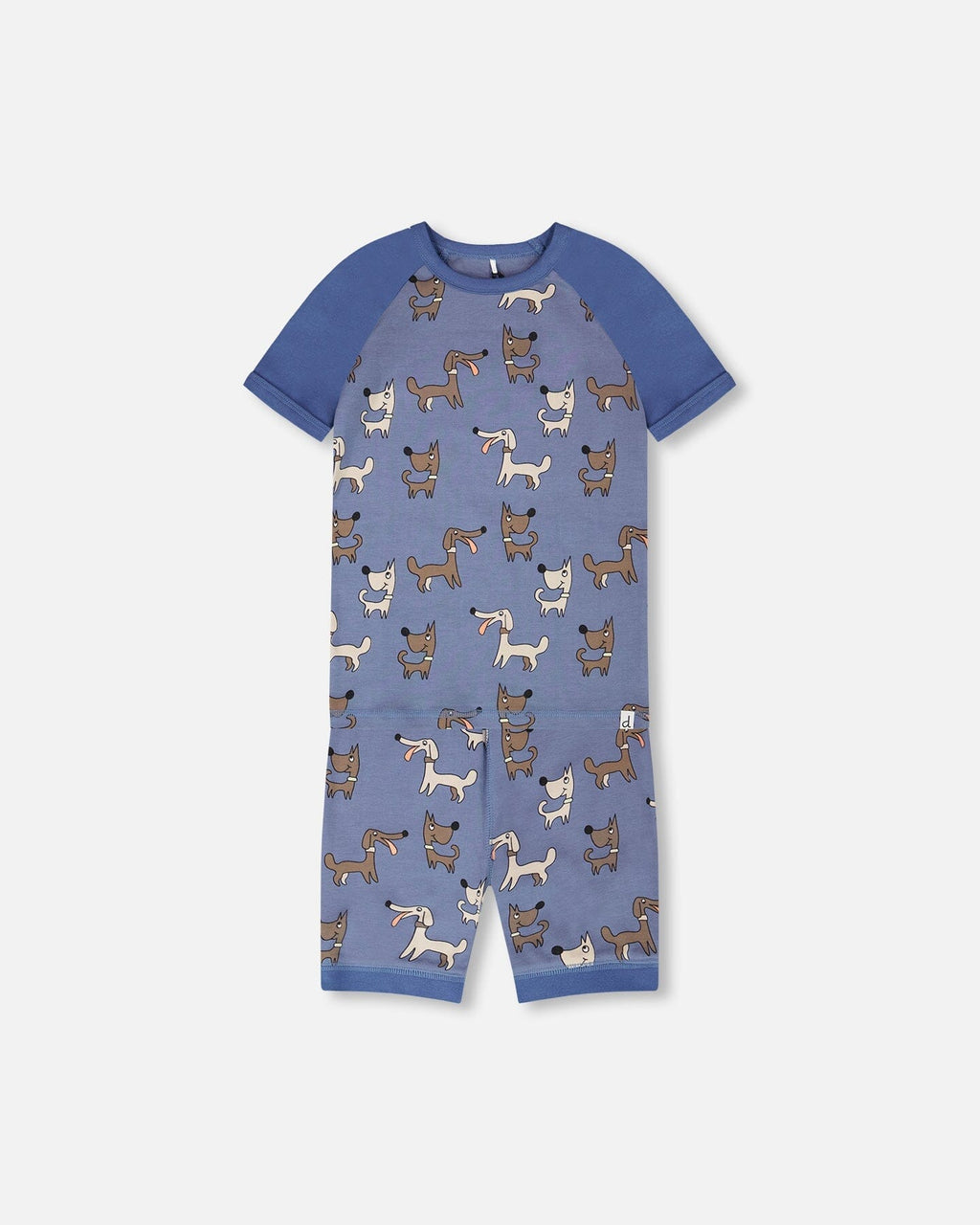 Organic Cotton Two-Piece Pyjama Set Blue Dog Print