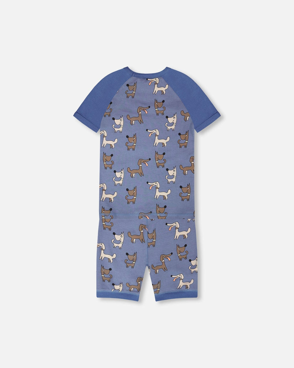 Organic Cotton Two-Piece Pyjama Set Blue Dog Print