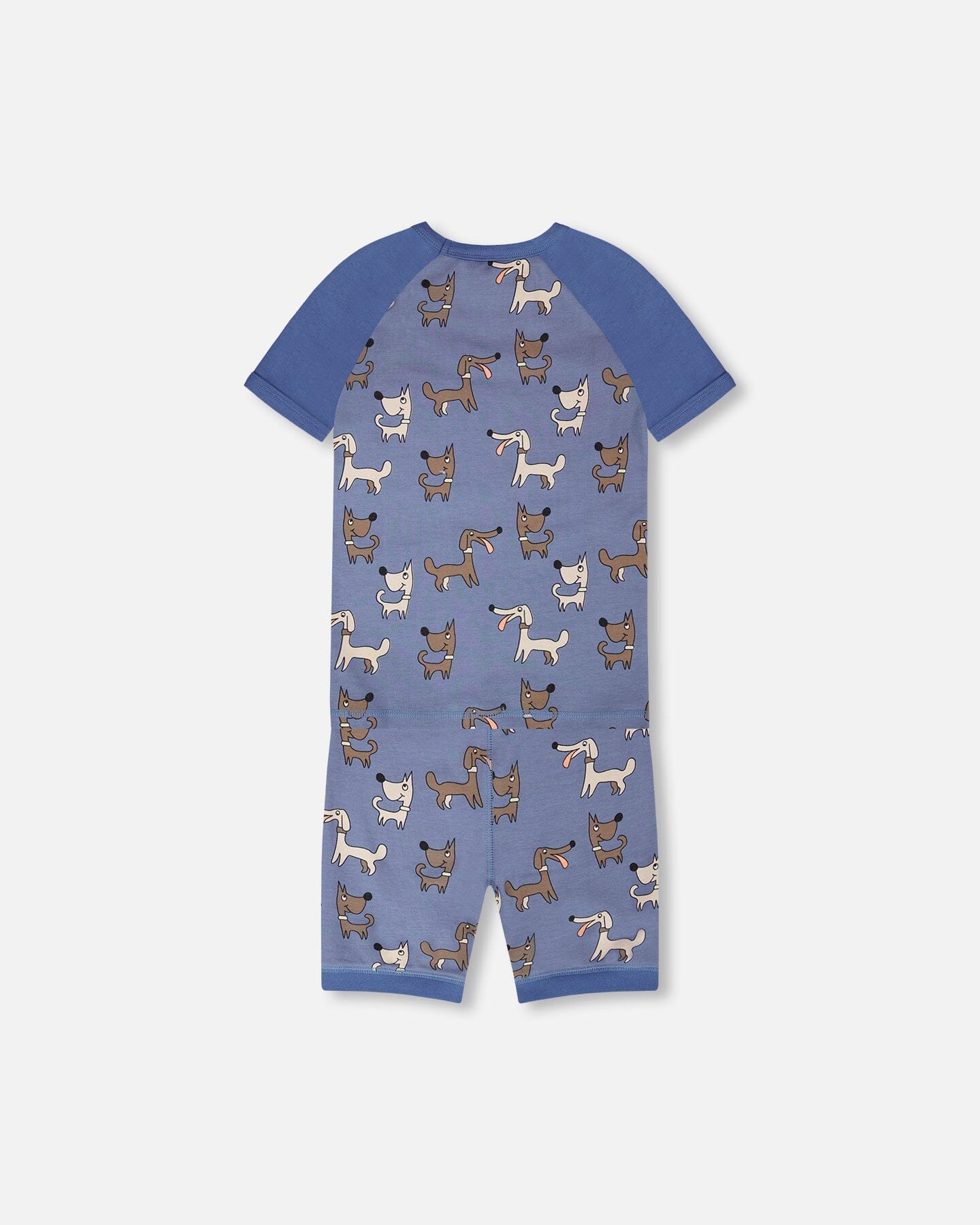 Organic Cotton Two-Piece Pyjama Set Blue Dog Print