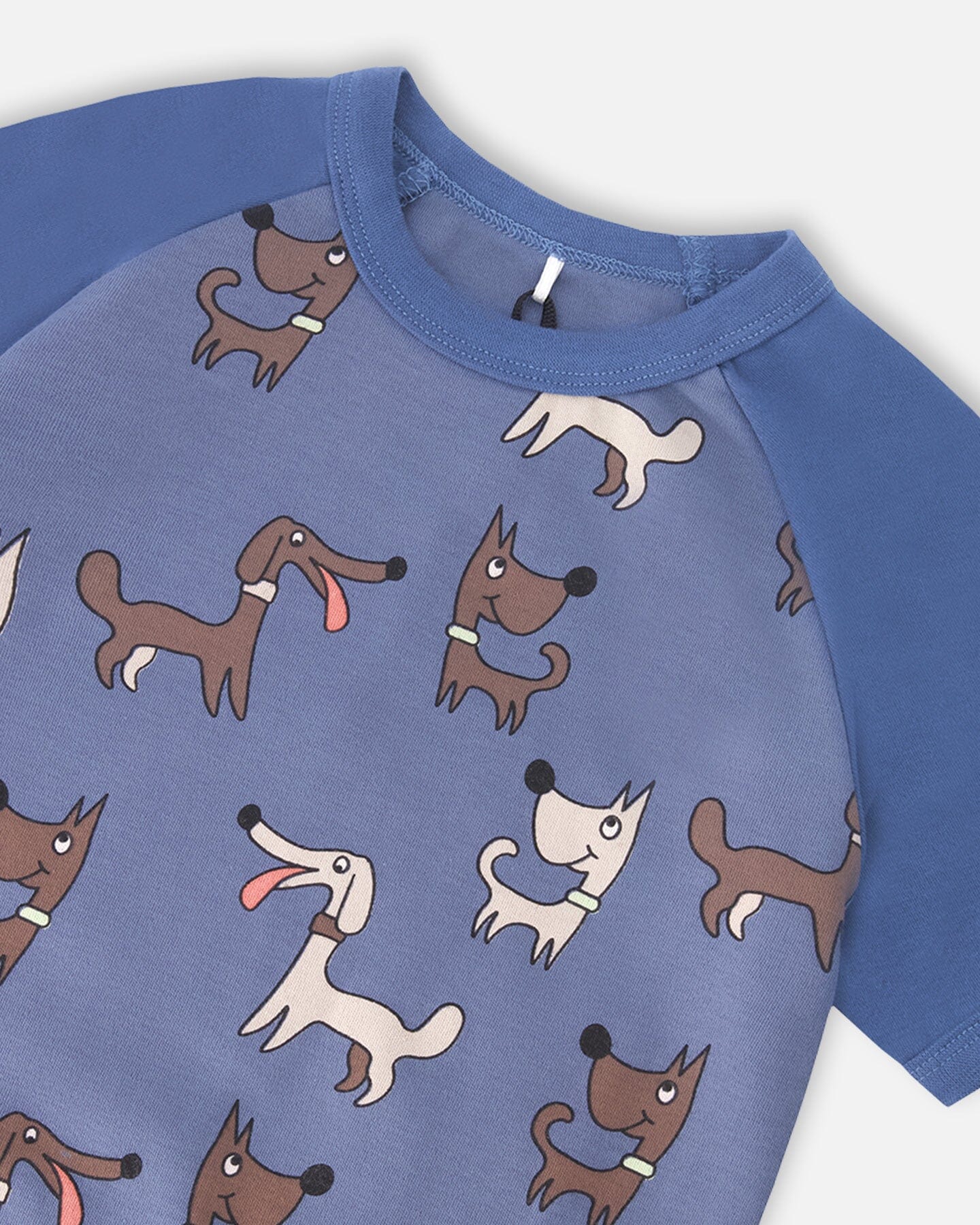 Organic Cotton Two-Piece Pyjama Set Blue Dog Print