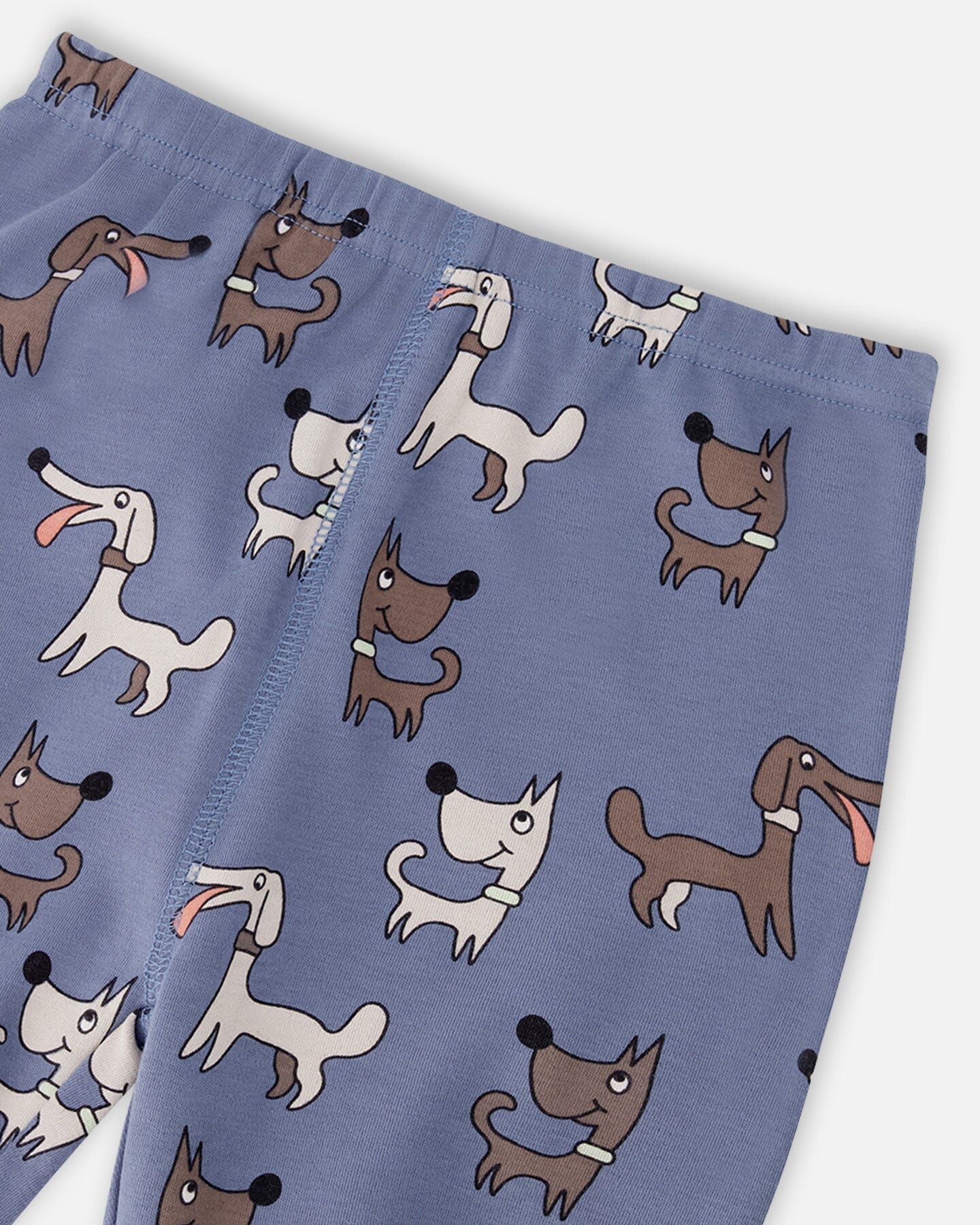 Organic Cotton Two-Piece Pyjama Set Blue Dog Print