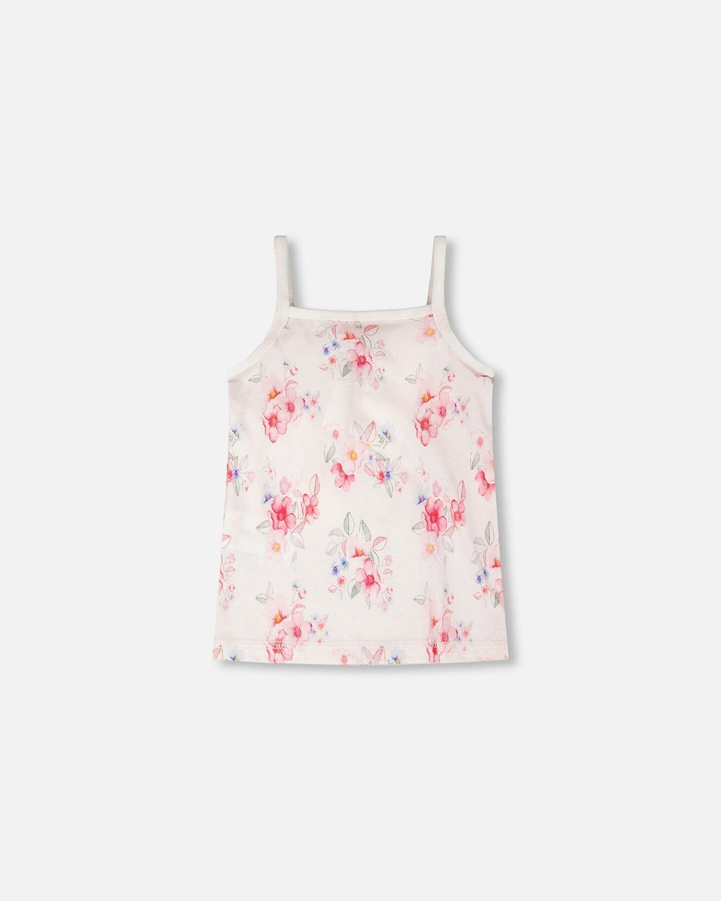 Organic Cotton Tank Underwear Pink Printed Flowers