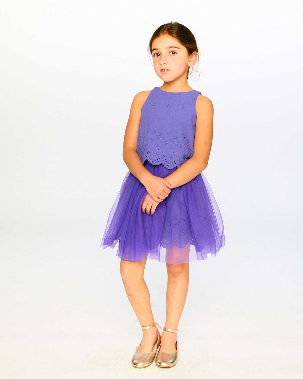 Sleeveless Top And Skirt Set Mauve