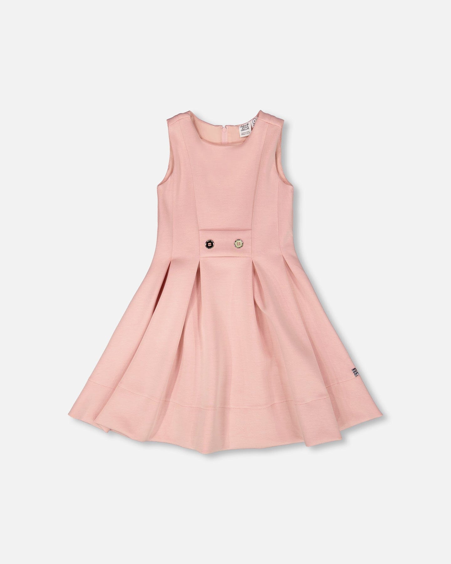 Sleeveless Neoprene Dress Pale Pink