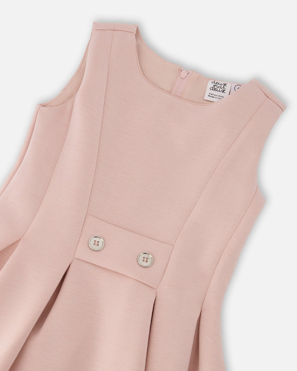 Sleeveless Neoprene Dress Pale Pink