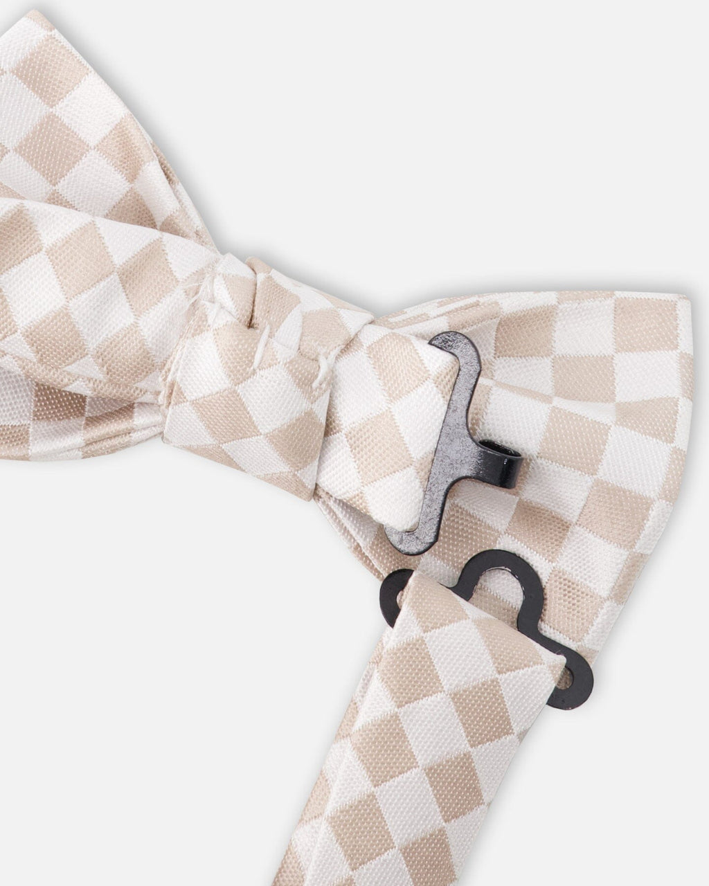 Bow Tie White And Sand Check