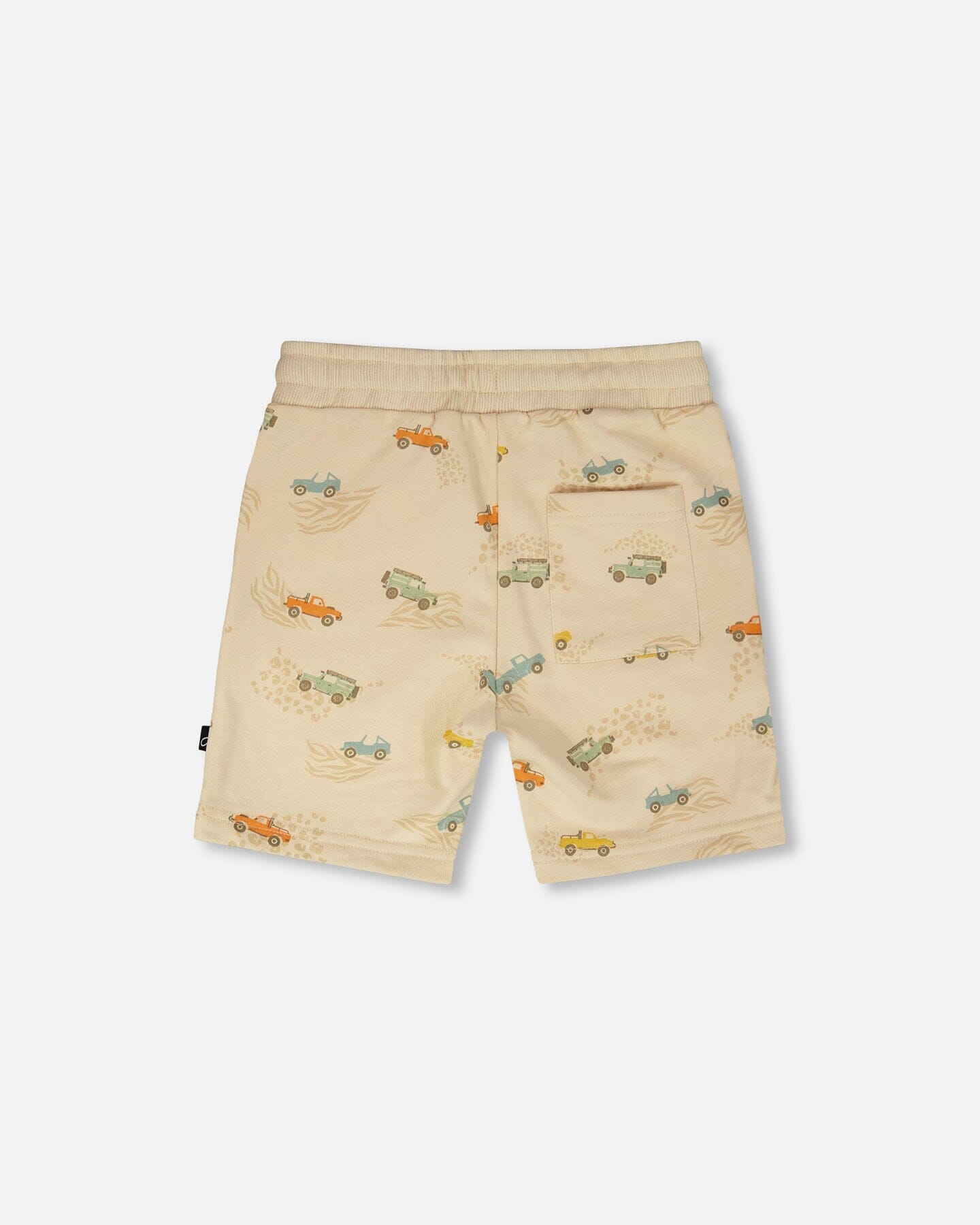 French Terry Shorts Beige Jeep Print
