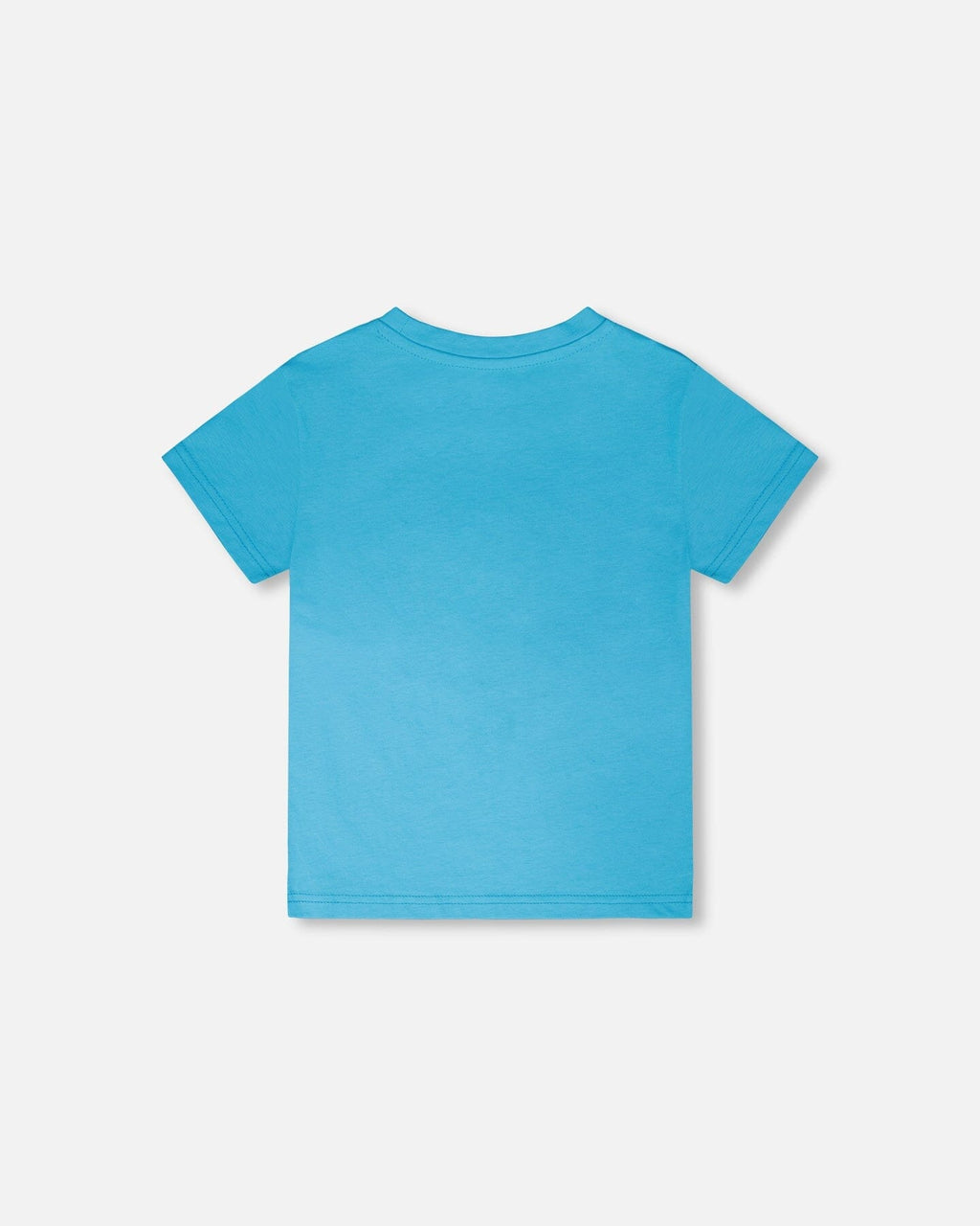 Organic Cotton Jersey T-Shirt With Print Sky Blue