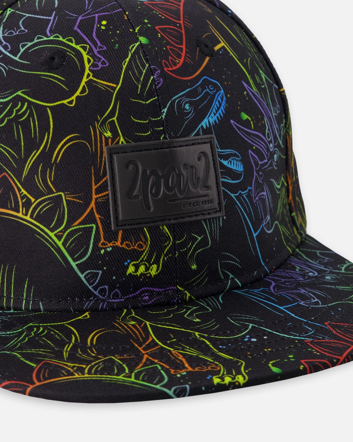 Cap Black Dinosaur Print