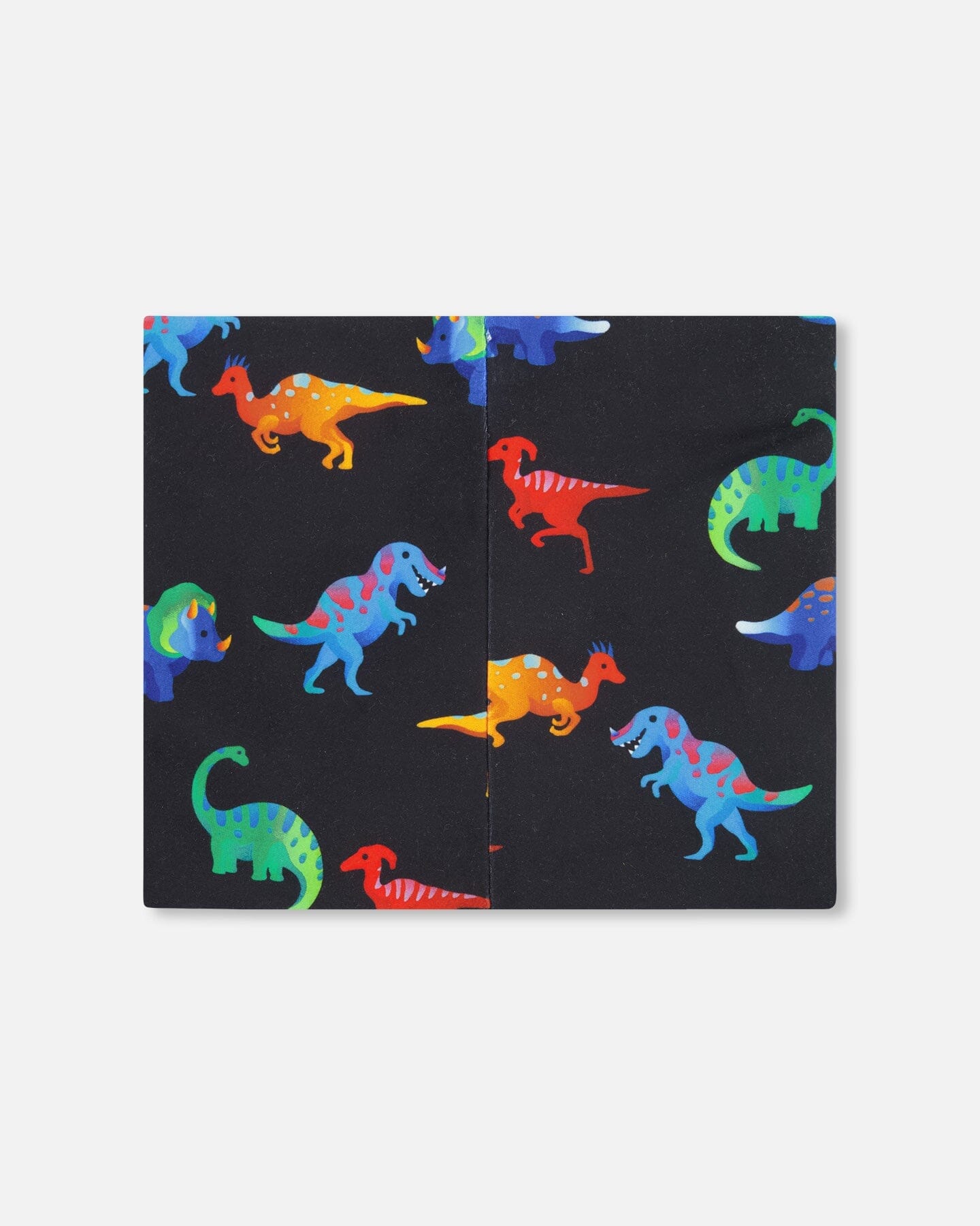 Stretch Jersey Neck Tube Black Dinosaur Print