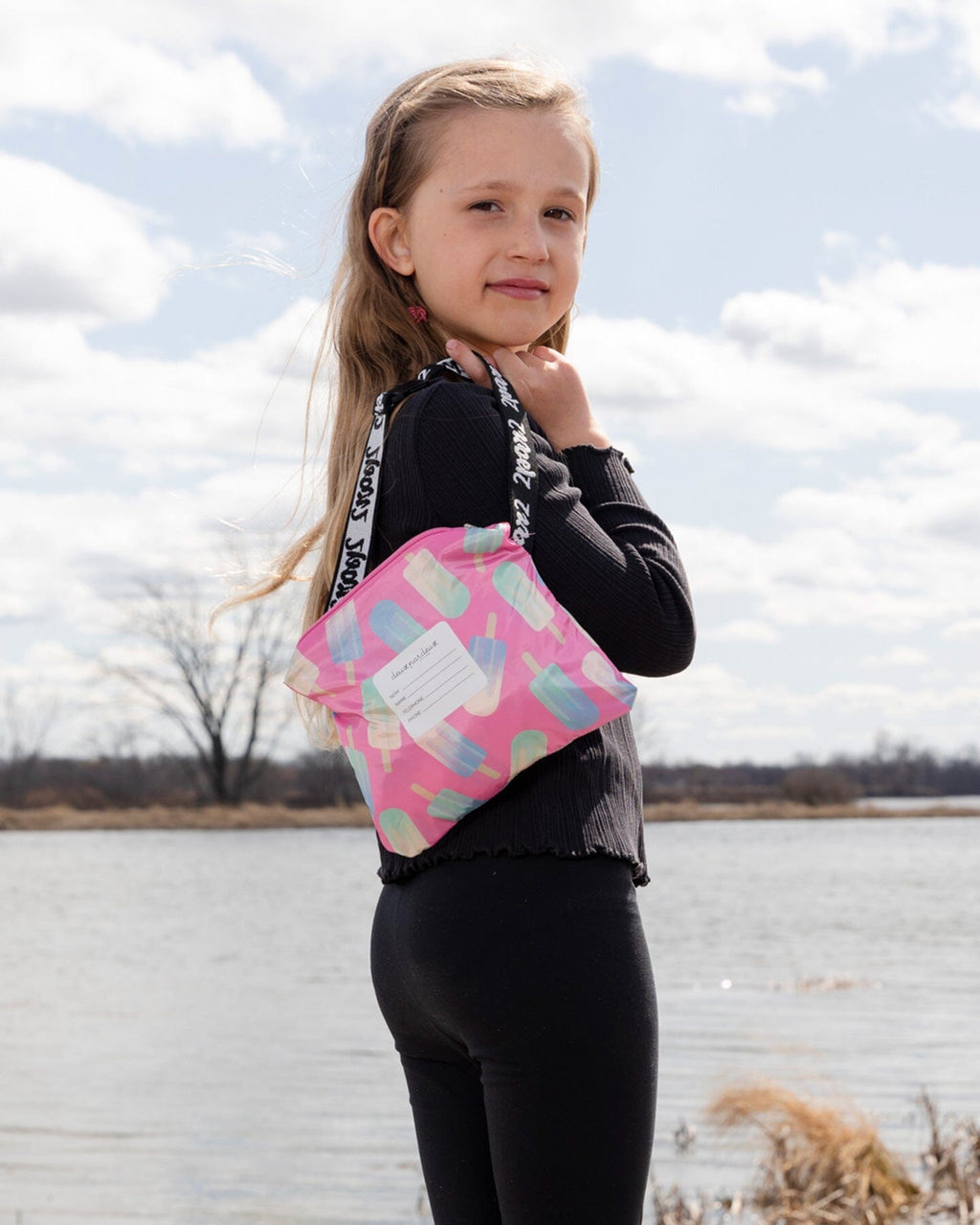 Packable Windbreaker In Polyester Pink Lollipop Print