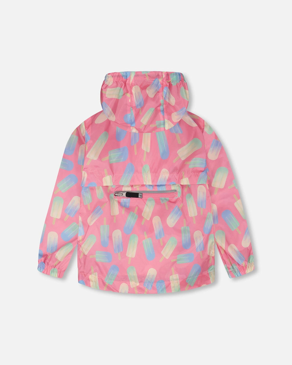 Packable Windbreaker In Polyester Pink Lollipop Print