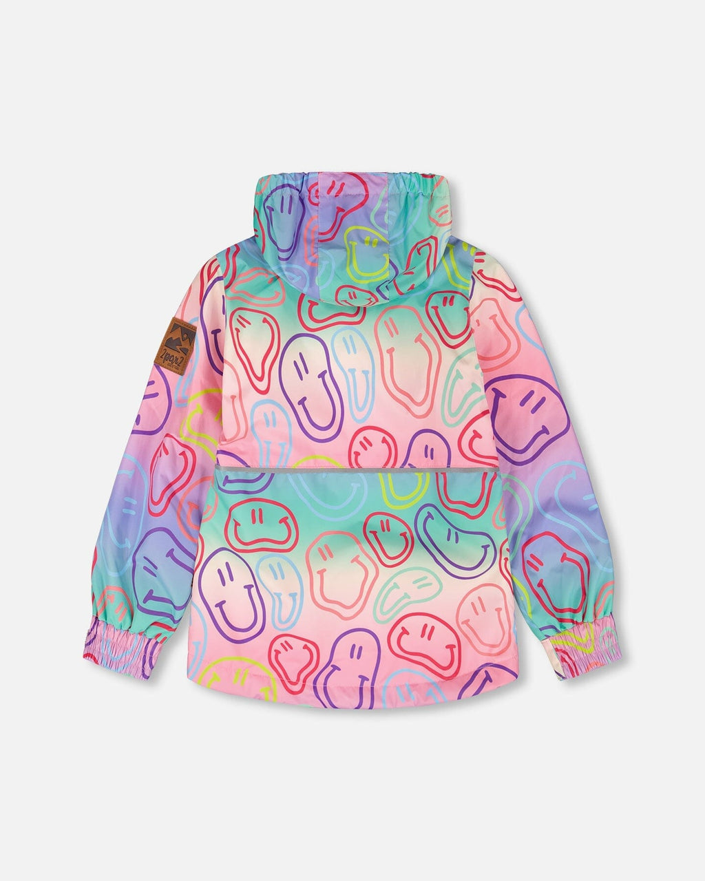 Two-Piece Mid-Season Outerwear Set Multicolored Printed Smileys